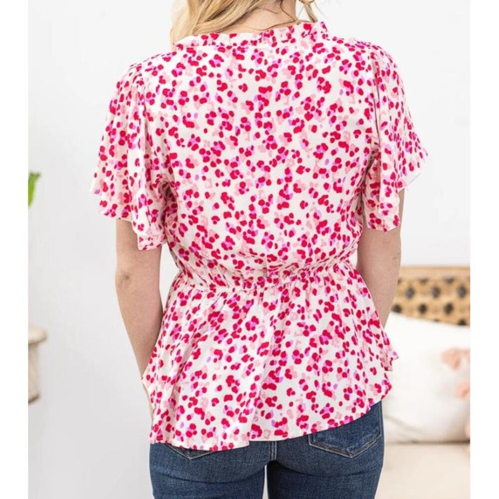 Andree By Unit Women's Raspberry Dot Print Cinch … - image 4